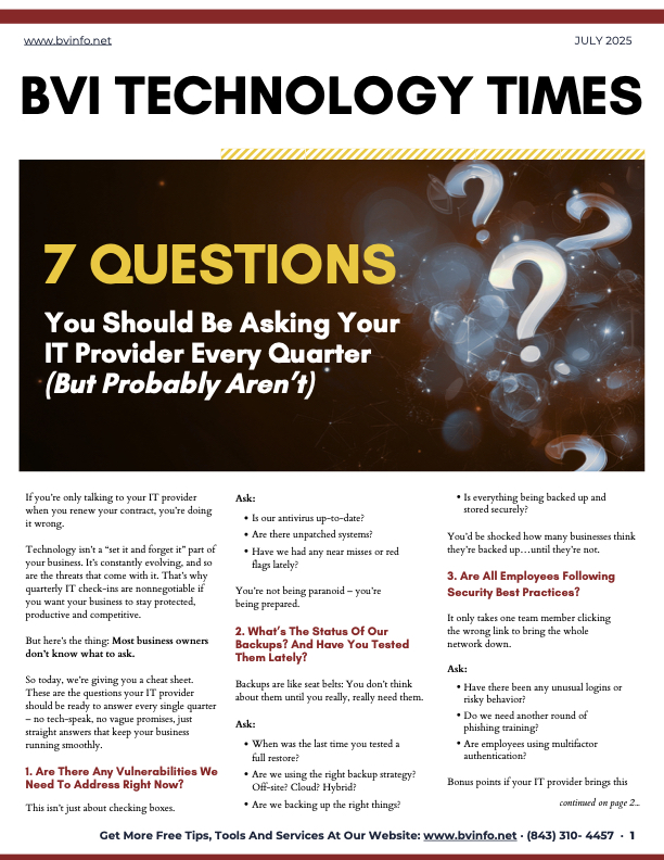 BuenaVista Information Systems Newsletter July 2025